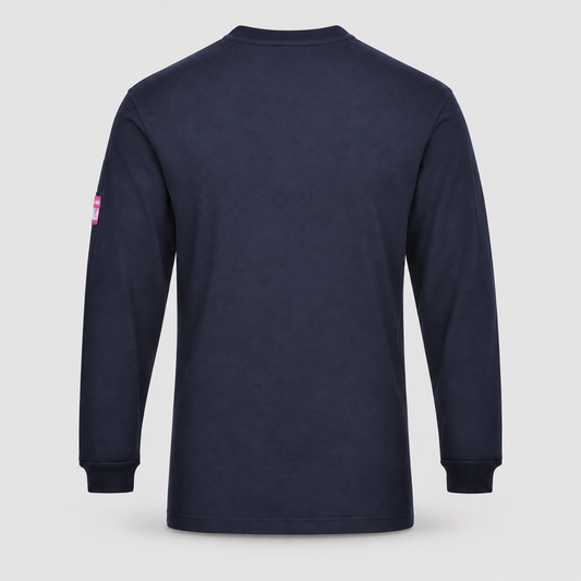 T-Shirt FR Modaflame art.FR11 m/lunga PWEST Blu Navy 2XL