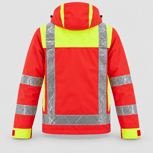 Giaccone art. GIACTEC LECCE Rosso Fluo/Giallo Fluo