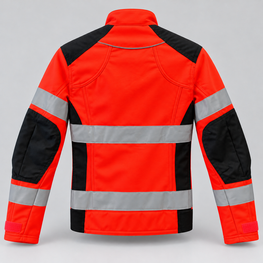 Giubbino Softshell GIUBTEC CLIMBING Rosso Fluo/Nero