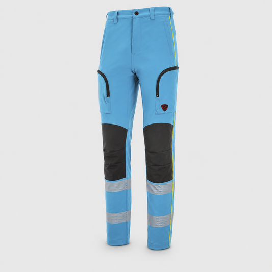 Pantalone POWER MIS FINE SERIE TESSUTO LISCIO Giallo Fluo/Ciano