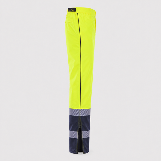 Pantapioggia/Sovrapantalone PC - impermeabile Blu Navy/Giallo Fluo