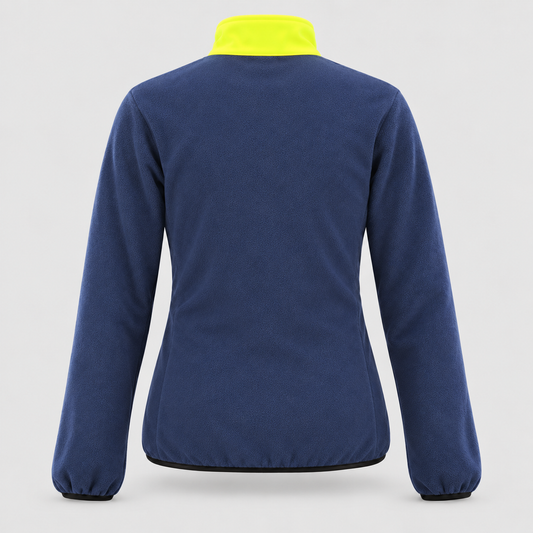 Maglione in Pile art. PILE 3S Blu Navy/Giallo Fluo