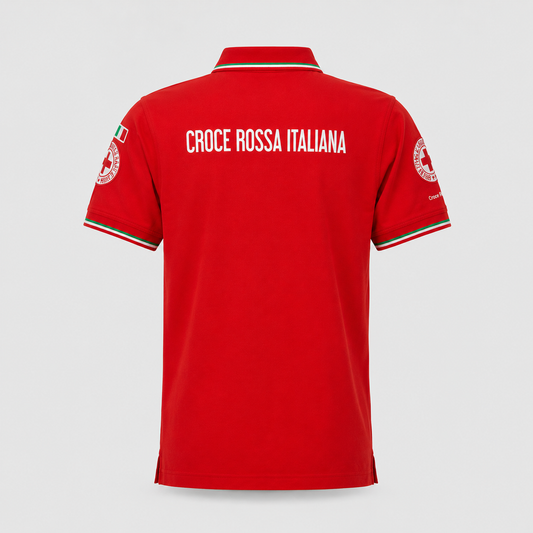 Polo CRI CROCE ROSSA tricolore Manica Corta Rosso/Tricolore