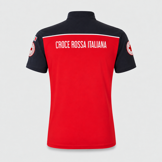 Maglia tecnica SKIN Poliammide/Elastan Nero/Rosso