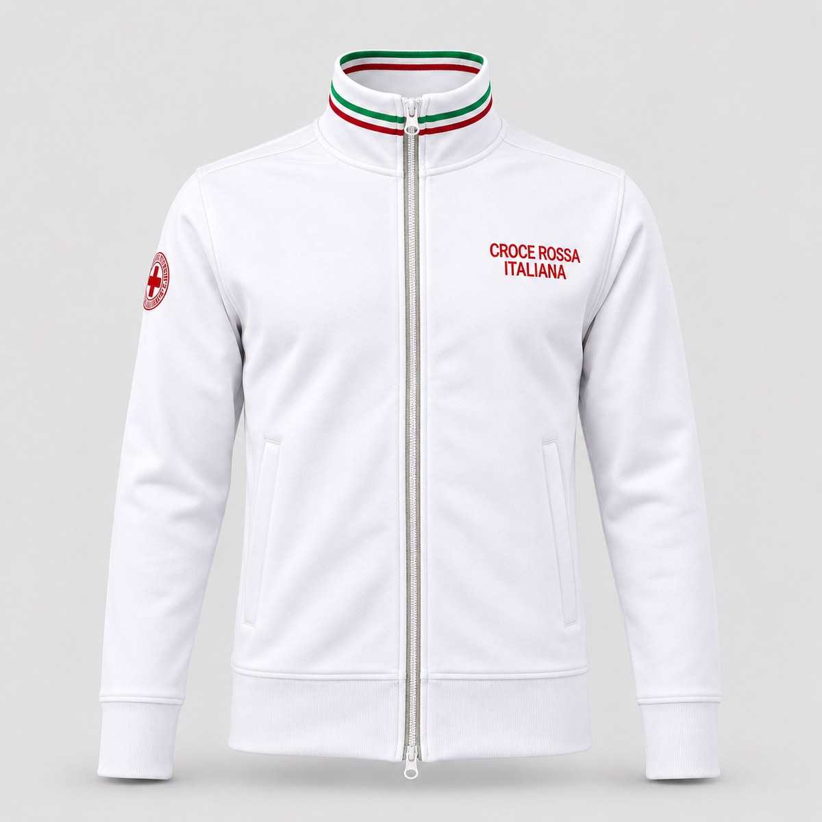 Felpa TRICOLORE CRI CROCE ROSSA Bianco/Tricolore