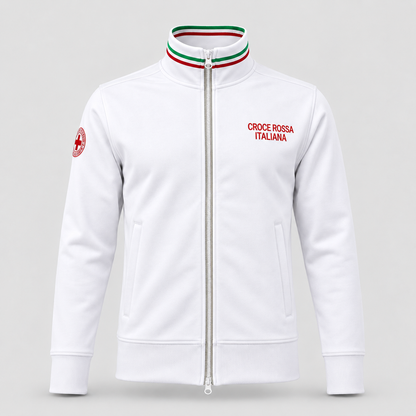 Felpa TRICOLORE CRI CROCE ROSSA Bianco/Tricolore