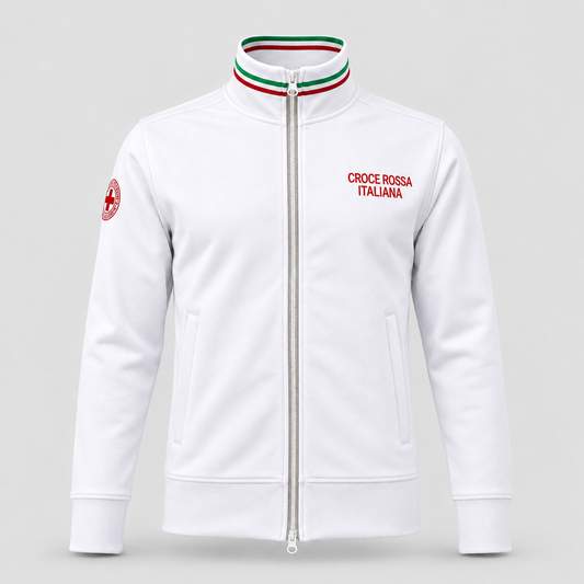 Felpa TRICOLORE CRI CROCE ROSSA Bianco/Tricolore