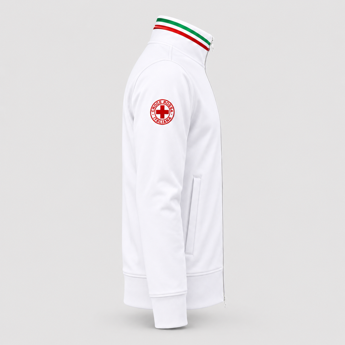 Felpa TRICOLORE CRI CROCE ROSSA Bianco/Tricolore