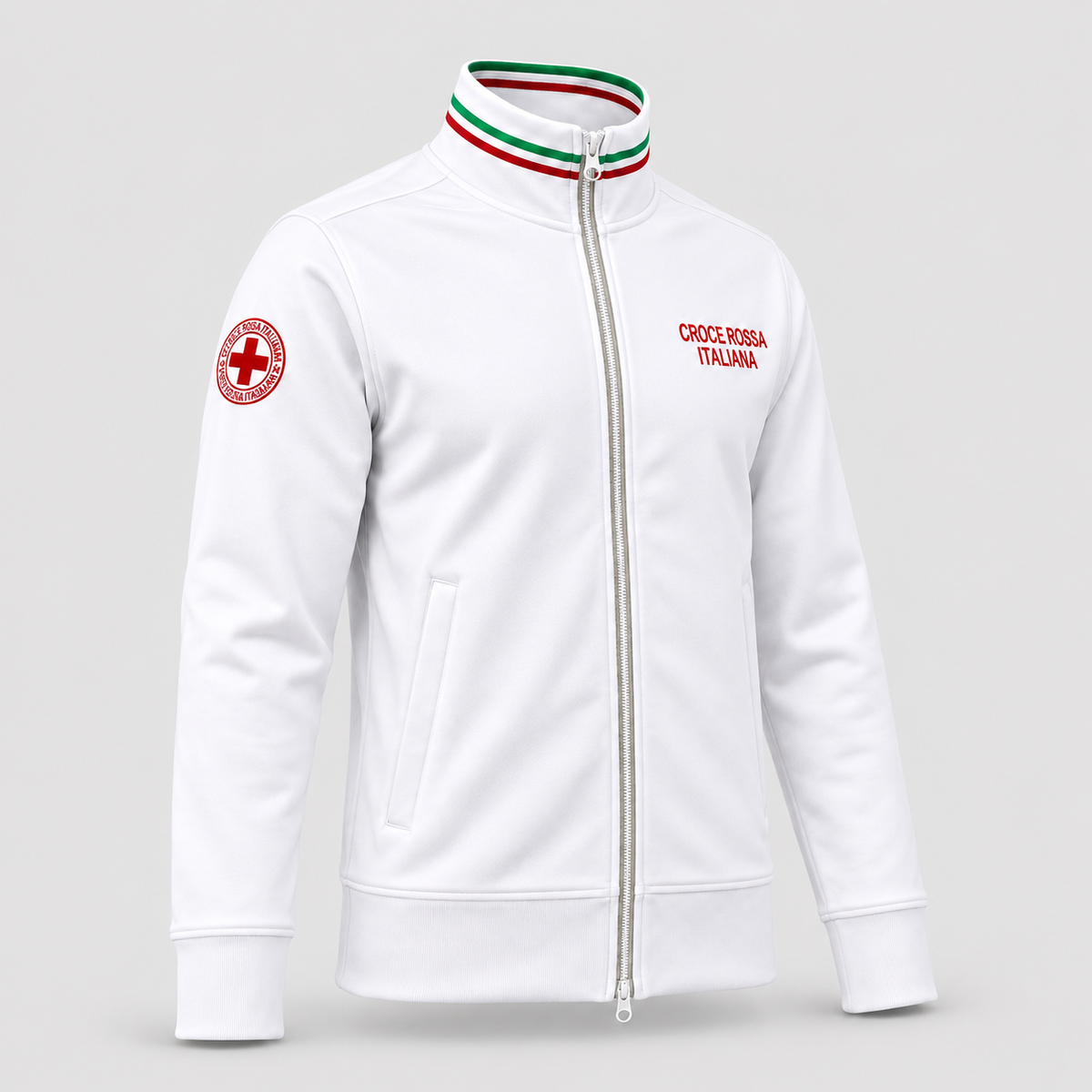 Felpa TRICOLORE CRI CROCE ROSSA Bianco/Tricolore