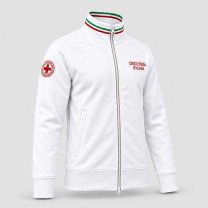 Felpa TRICOLORE CRI CROCE ROSSA Bianco/Tricolore