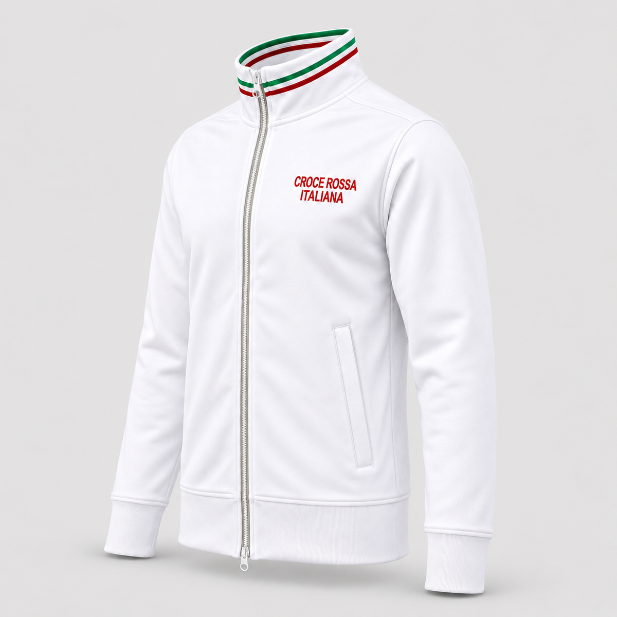 Felpa TRICOLORE CRI CROCE ROSSA Bianco/Tricolore