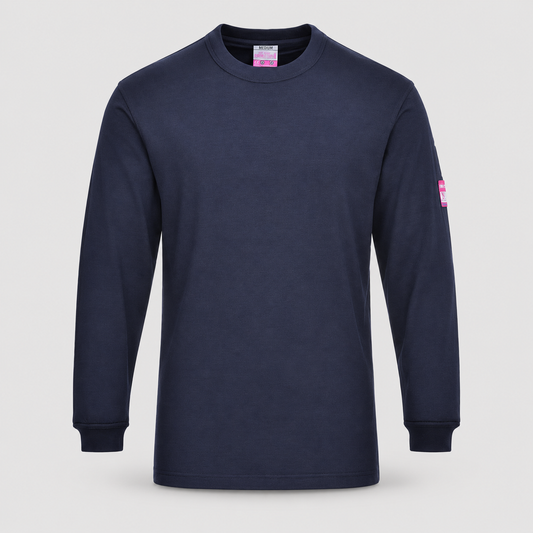 T-Shirt FR Modaflame art.FR11 m/lunga PWEST Blu Navy 2XL