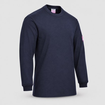 T-Shirt FR Modaflame art.FR11 m/lunga PWEST Blu Navy 2XL