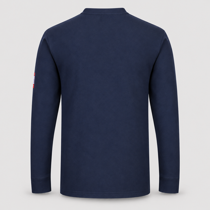 Maglia FR con bottoni art.FR32 m/lunga PWEST Blu Navy