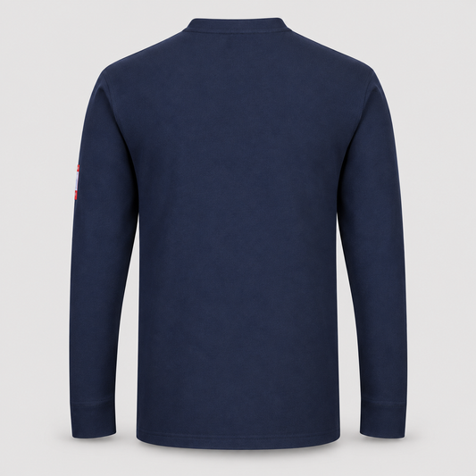 Maglia FR con bottoni art.FR32 m/lunga PWEST Blu Navy S