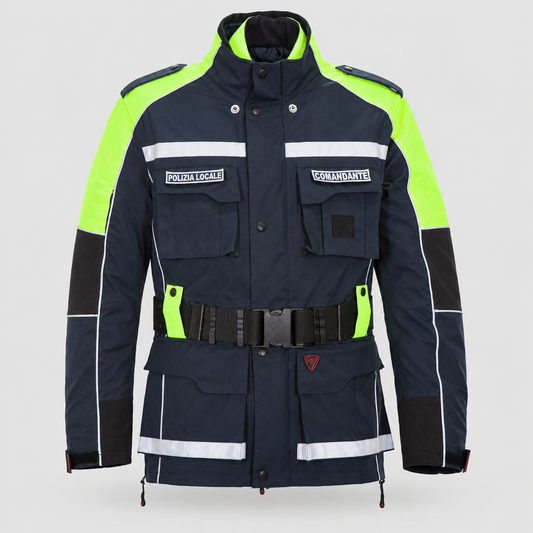 Giaccone Antipioggia LAW - Polizia Locale GIALLO/BLU NAVY