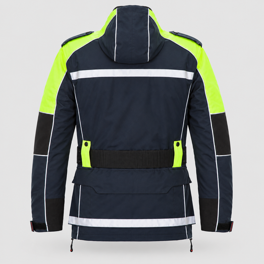 Giaccone Antipioggia LAW - Polizia Locale GIALLO/BLU NAVY