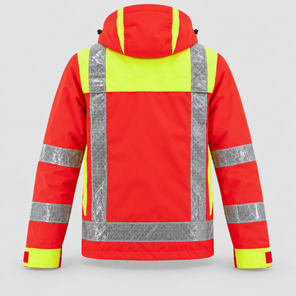 Giaccone art. GIACTEC LECCE Rosso Fluo/Giallo Fluo