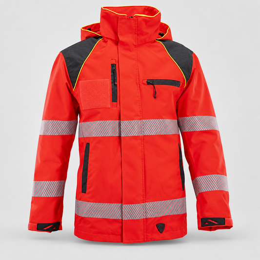 Giaccone GIACTEC POWER2  - EN20471 - EN 343 Rosso Fluo