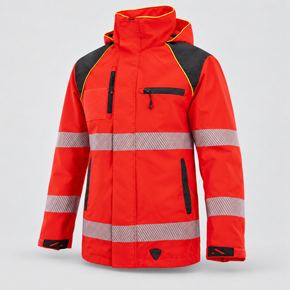 Giaccone GIACTEC POWER2  - EN20471 - EN 343 Rosso Fluo