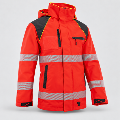 Giaccone GIACTEC POWER2  - EN20471 - EN 343 Rosso Fluo