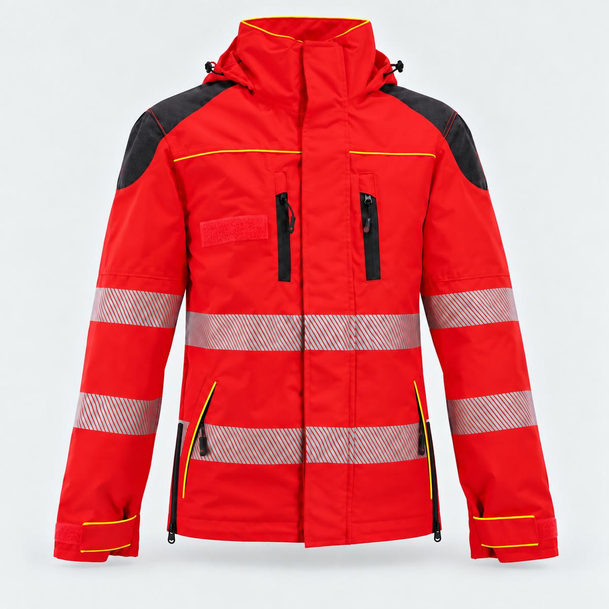 Giaccone GIACTEC POWER 3S in rete Rosso Fluo/Giallo Fluo