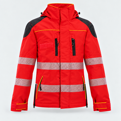 Giaccone GIACTEC POWER 3S in rete Rosso Fluo/Giallo Fluo