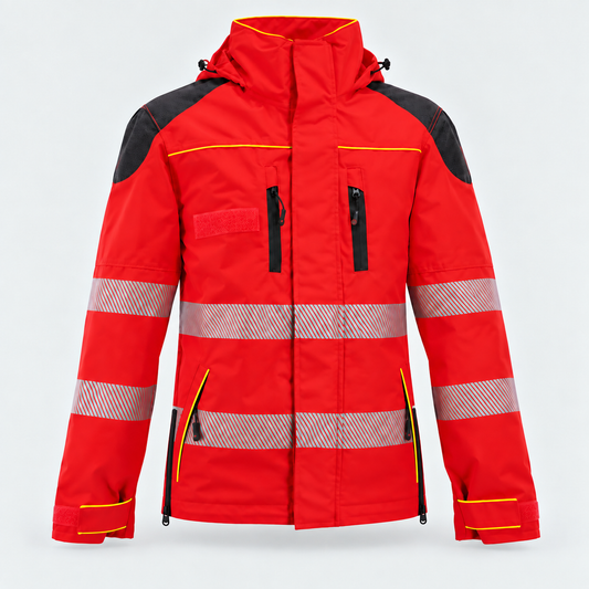 Giaccone GIACTEC POWER 3S in rete Rosso Fluo/Giallo Fluo