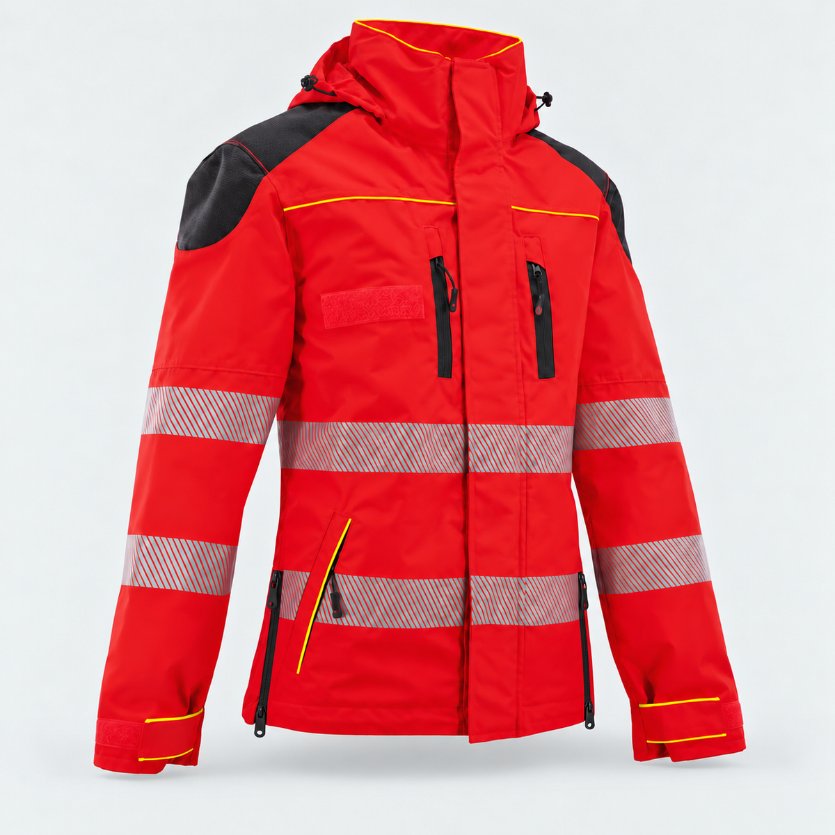Giaccone GIACTEC POWER 3S in rete Rosso Fluo/Giallo Fluo