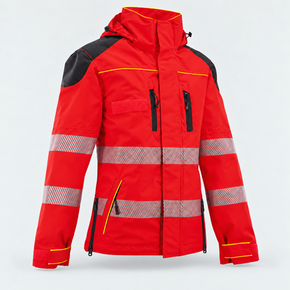 Giaccone GIACTEC POWER 3S in rete Rosso Fluo/Giallo Fluo
