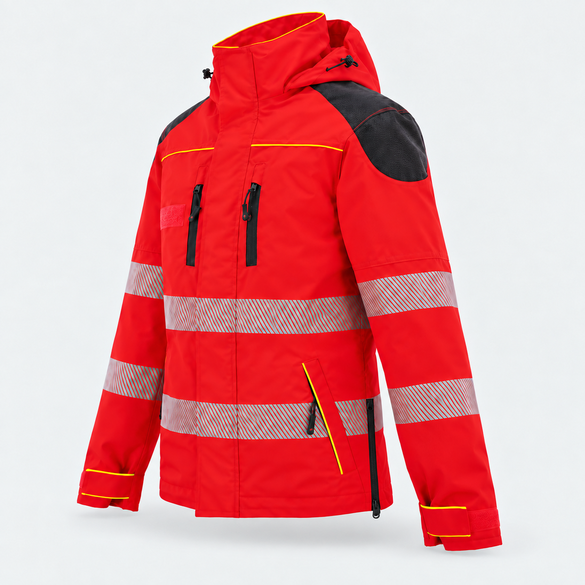 Giaccone GIACTEC POWER 3S in rete Rosso Fluo/Giallo Fluo
