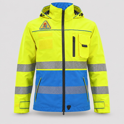 Giaccone GIACTEC POWER MIS EN 20471 - EN343 Giallo Fluo/Ciano