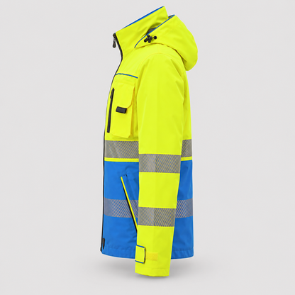 Giaccone GIACTEC POWER MIS EN 20471 - EN343 Giallo Fluo/Ciano