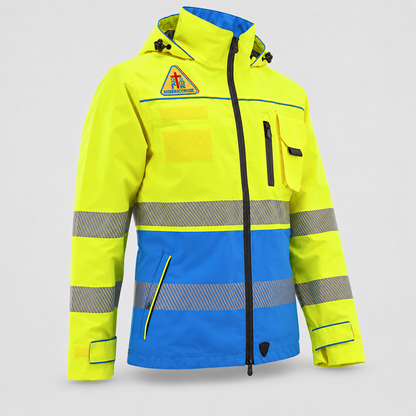 Giaccone GIACTEC POWER MIS EN 20471 - EN343 Giallo Fluo/Ciano