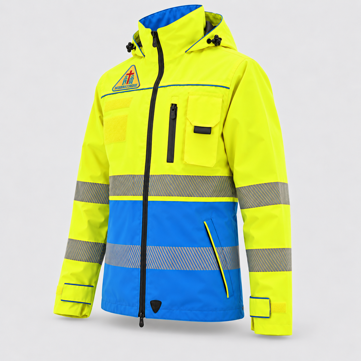 Giaccone GIACTEC POWER MIS EN 20471 - EN343 Giallo Fluo/Ciano
