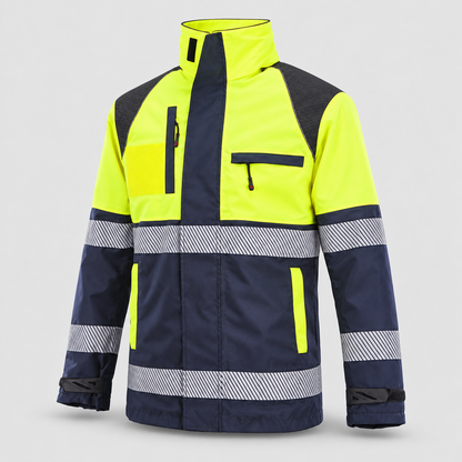 Giaccone GIACTEC POWER PC - EN343 Giallo Fluo/Blu Navy