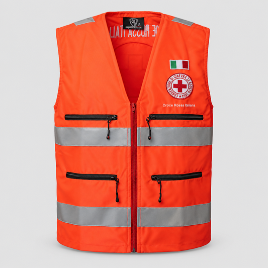 Gilet CRI ALTA VISIBILITA' ITEM 18 Rosso Fluo 7XL