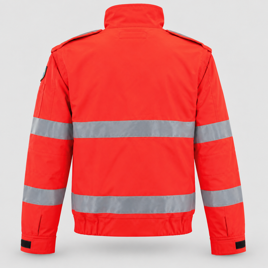 Giubbino GIUBTEC BETA 118 - Bande MICROSFERICHE Rosso Fluo
