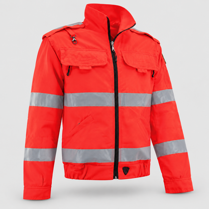 Giubbino GIUBTEC BETA 118 - Bande MICROSFERICHE Rosso Fluo