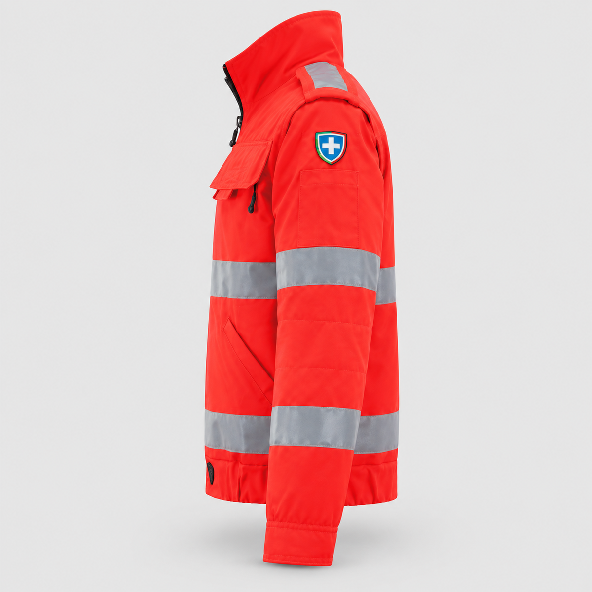 Giubbino GIUBTEC BETA 118 - Bande MICROSFERICHE Rosso Fluo