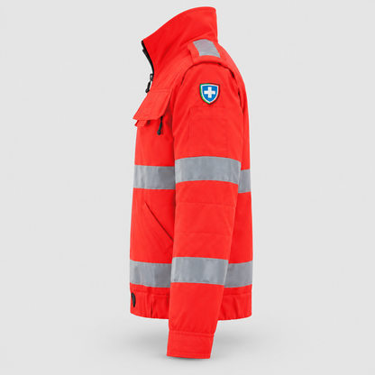 Giubbino GIUBTEC BETA 118 - Bande MICROSFERICHE Rosso Fluo