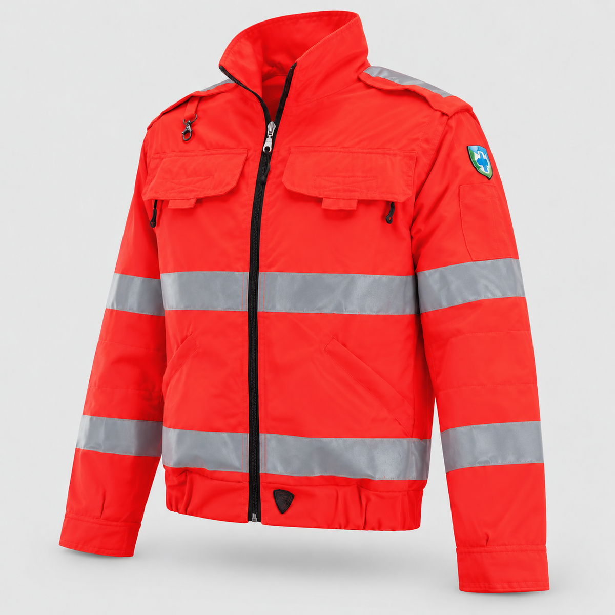 Giubbino GIUBTEC BETA 118 - Bande MICROSFERICHE Rosso Fluo