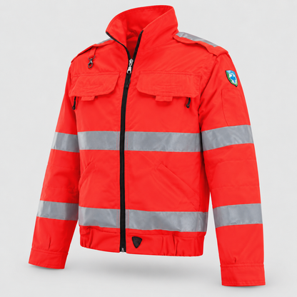 Giubbino GIUBTEC BETA 118 - Bande MICROSFERICHE Rosso Fluo