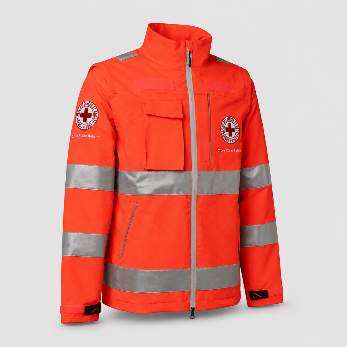 Giubbino intervento CRI ALTA VISIBILITA' ITEM ALL. B1 Rosso Fluo XL