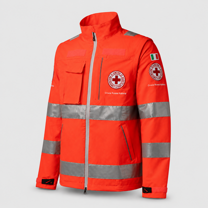 Giubbino intervento CRI ALTA VISIBILITA' ITEM ALL. B1 Rosso Fluo XL