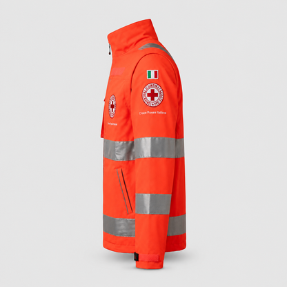 Giubbino intervento CRI ALTA VISIBILITA' ITEM ALL. B1 Rosso Fluo XL