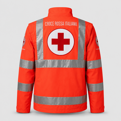 Giubbino intervento CRI ALTA VISIBILITA' ITEM ALL. B1 Rosso Fluo XL