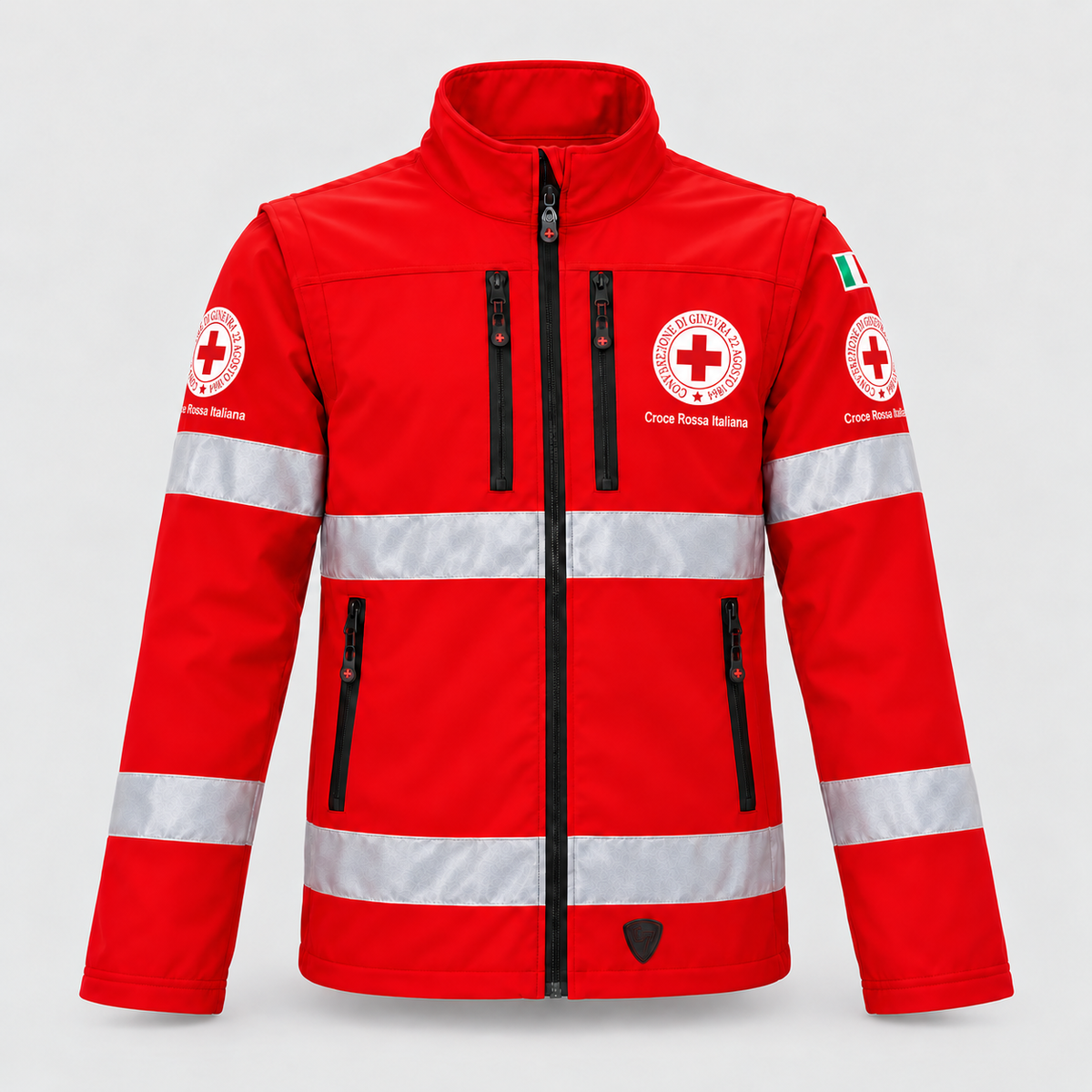 Giubbino Termico SoftShell ITEM7 ancorabile a GUSCRI23 Rosso Ban