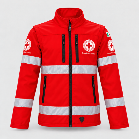 Giubbino Termico SoftShell ITEM7 ancorabile a GUSCRI23 Rosso Ban