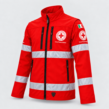Giubbino Termico SoftShell ITEM7 ancorabile a GUSCRI23 Rosso Ban